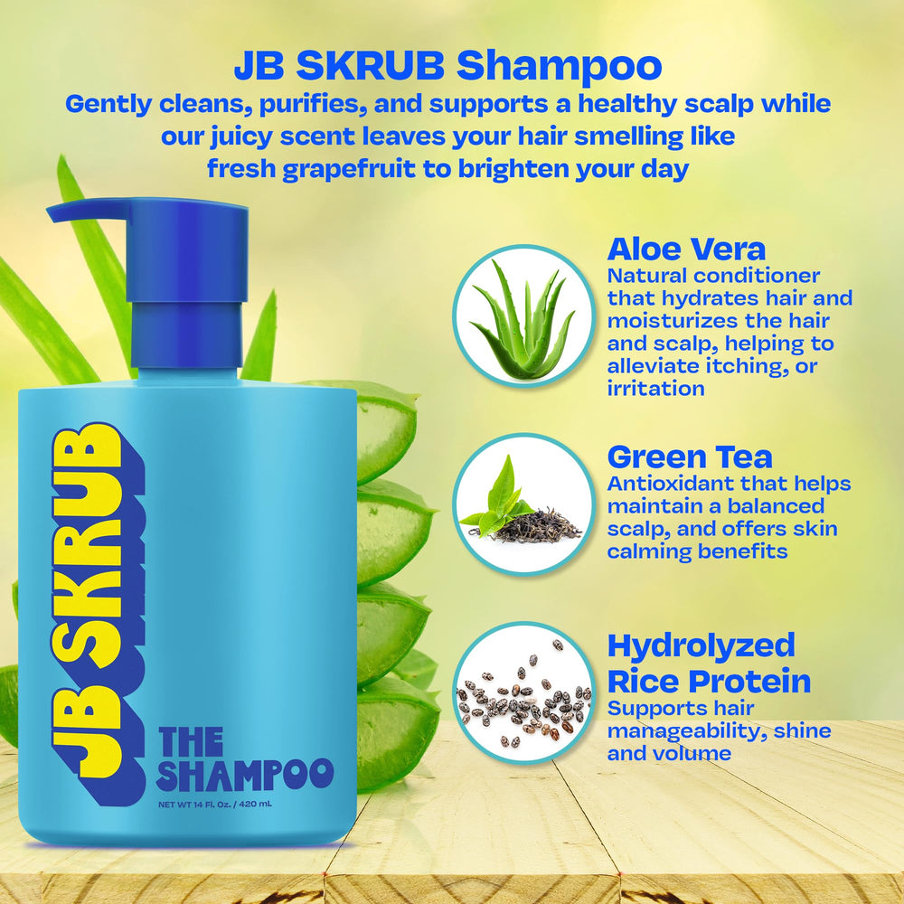 JB SKRUB Kids Shampoo with rice protein adds body and shine