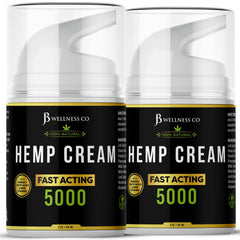 JB Wellness Co hemp cream bottle front view for easy application and hydration