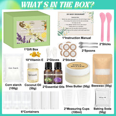 JCOOS deodorant making kit packaging shown as a gift-ready box.