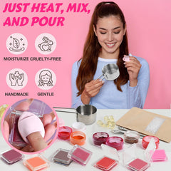 Cream blush application using the JCOOS kit for a dewy finish.
