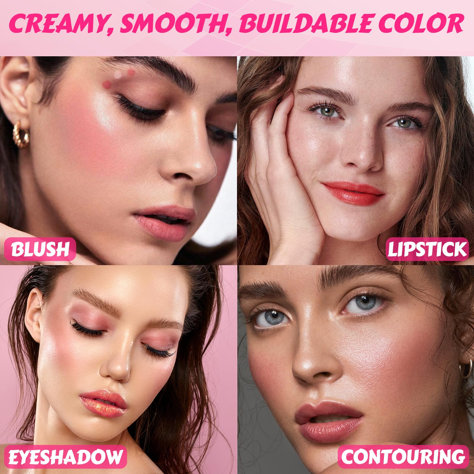 Finished JCOOS blush demonstrating a soft, blendable color.