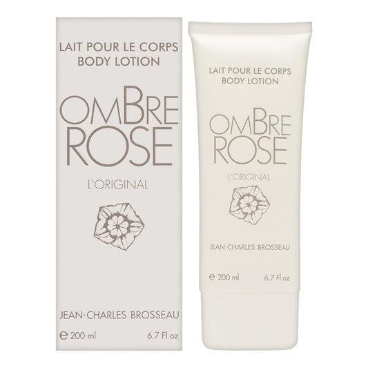 Jean-Charles Brosseau Ombre Rose body lotion bottle close-up for smooth moisturized skin.