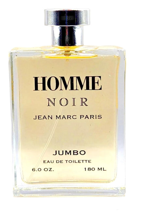 Jean Marc Paris Homme Noir 6oz bottle, long-lasting eau de toilette for daily wear and evenings.