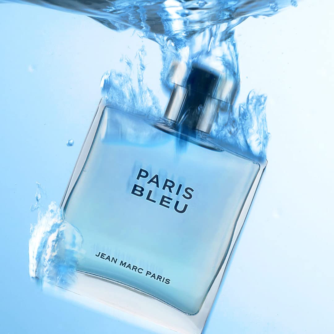 Leather note close-up indicating warmth in Paris Bleu Homme