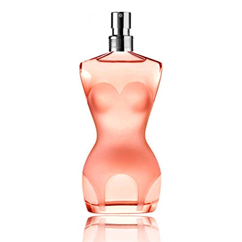 Jean Paul Gaultier Classique bottle close-up showing elegant silhouette for evening events