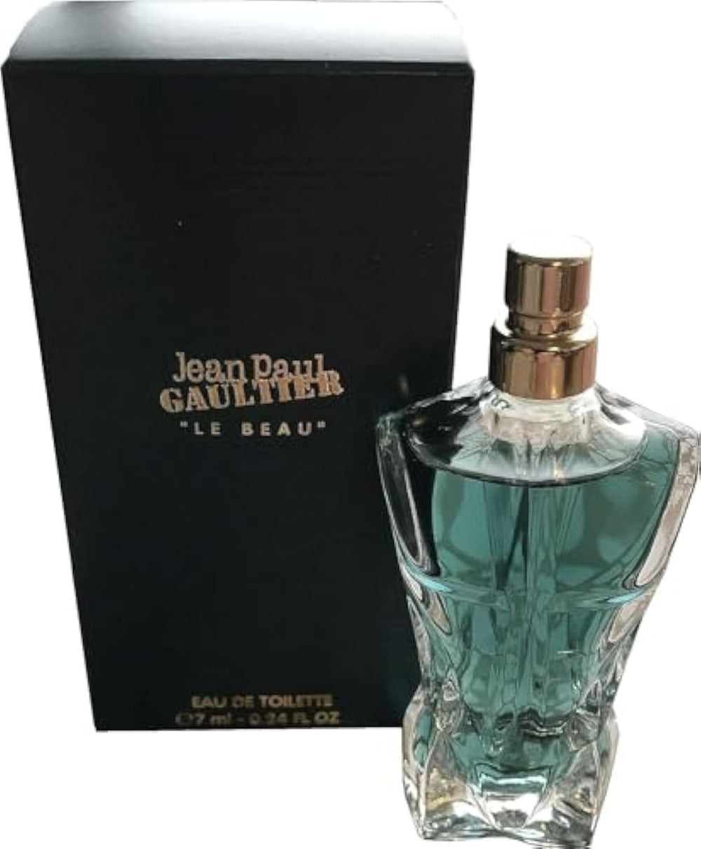 Jean Paul Gaultier Le Beau EDT travel size bottle in silver, ideal for on-the-go freshness