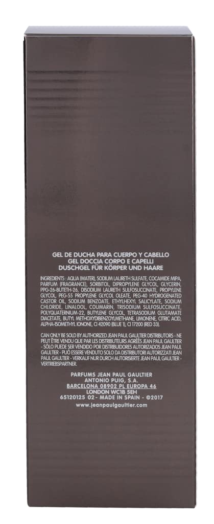 Shower scene with Le Male gel for a refreshing routine.