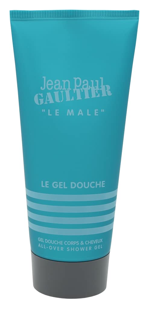 Pouring Jean Paul Gaultier Le Male shower gel, rich lather forms easily.