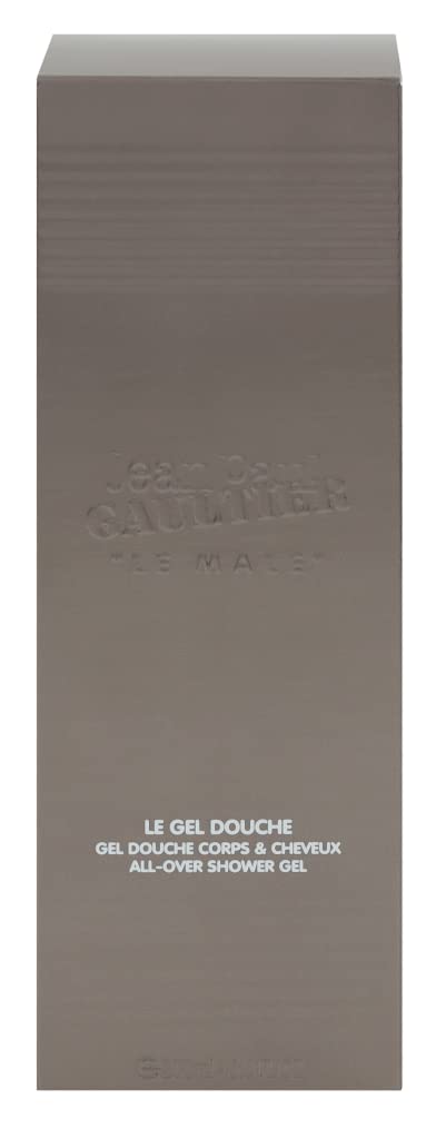Close-up of Le Male gel texture for smooth cleansing experience.