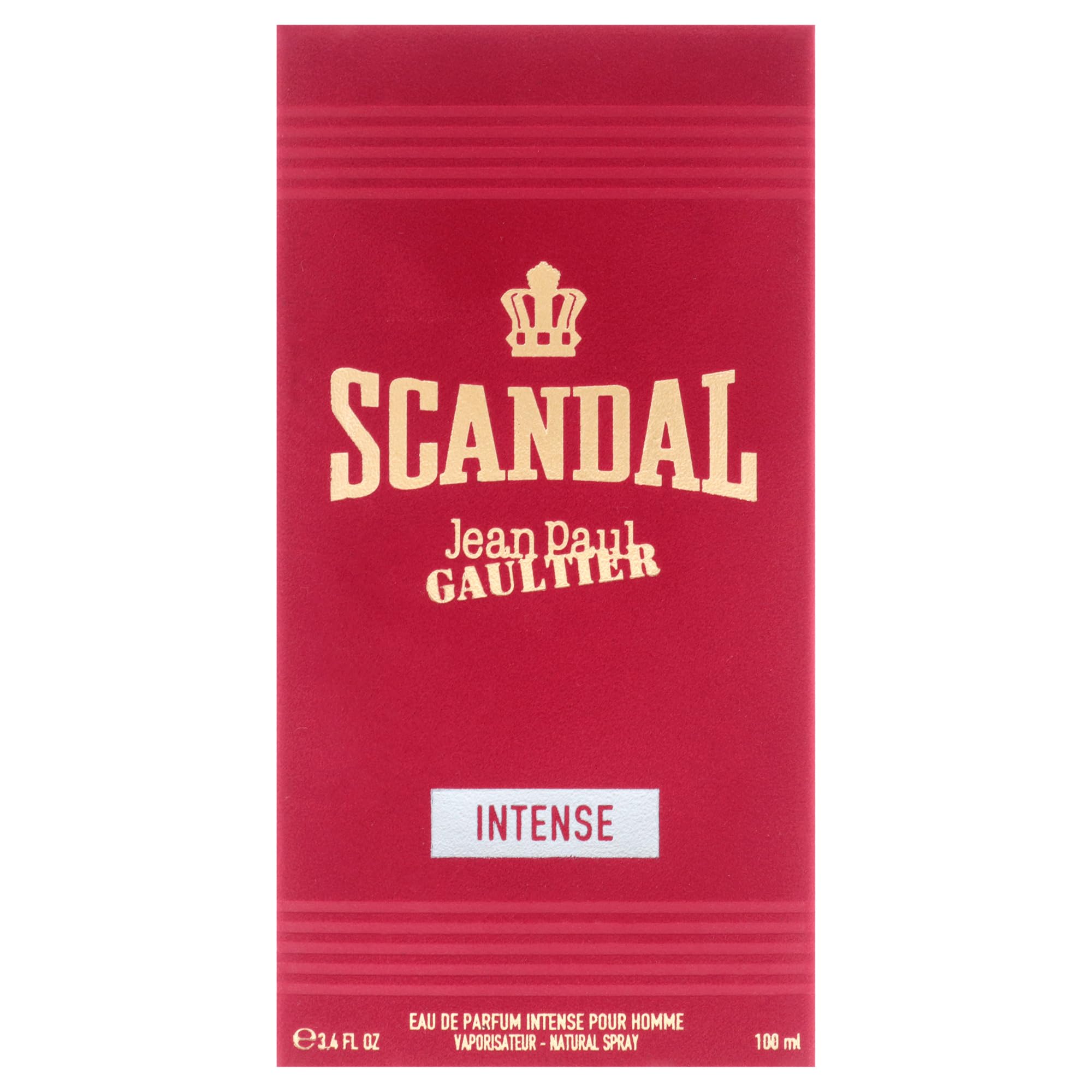 Textured Scandal Intense bottle with dark liquid and bold presence.