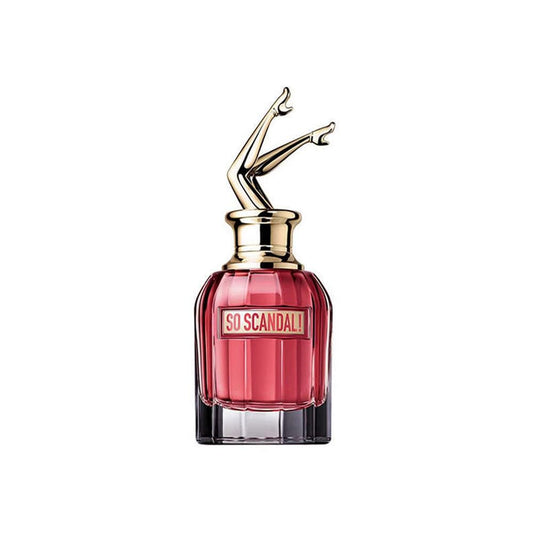 Jean Paul Gaultier So Scandal bottle features tuberose and jasmine for a lush floral heart.