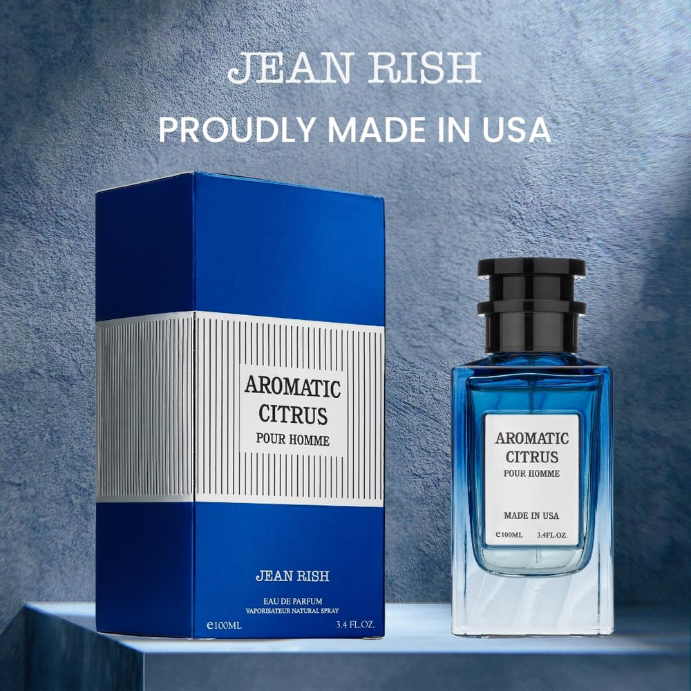 Jean Rish Aromatic Citrus cap closeup reveals premium packaging.
