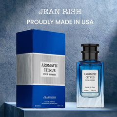 Jean Rish Aromatic Citrus cap closeup reveals premium packaging.