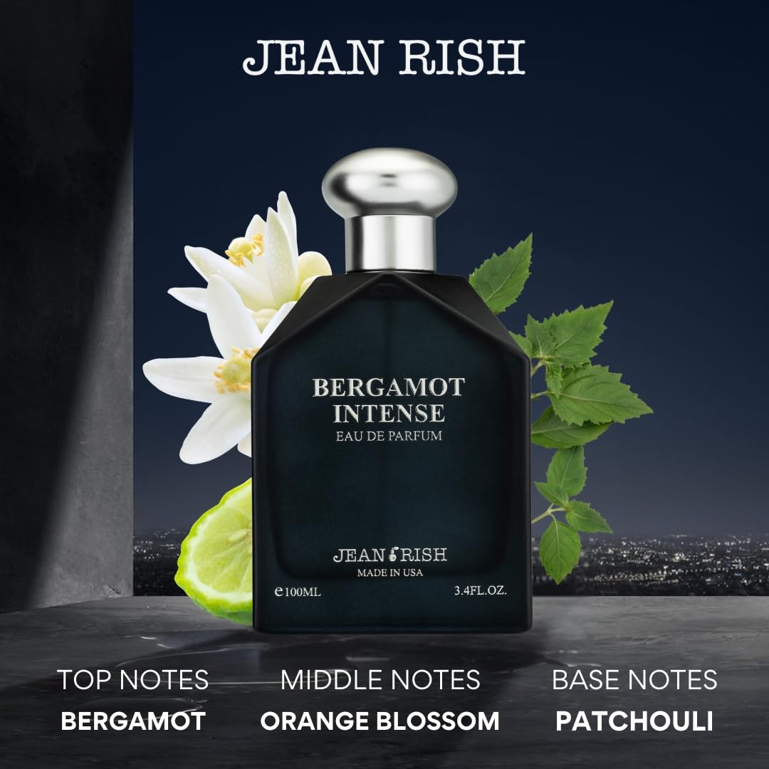 Jean Rish Bergamot Intense packaging close-up, premium USA-made craftsmanship.