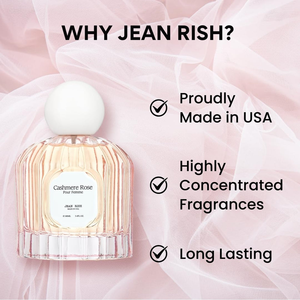 Jean Rish Cashmere Rose base Oud detail conveys depth for date-night wear.