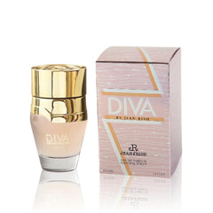 Jean Rish Diva bottle-front showcases luxury design for a chic vanity display