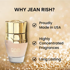 Jean Rish Diva heart notes peach blossom and rose bloom beautifully together