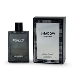 Jean Rish Shadow Pour Homme bottle front view highlights sleek design for daily wear