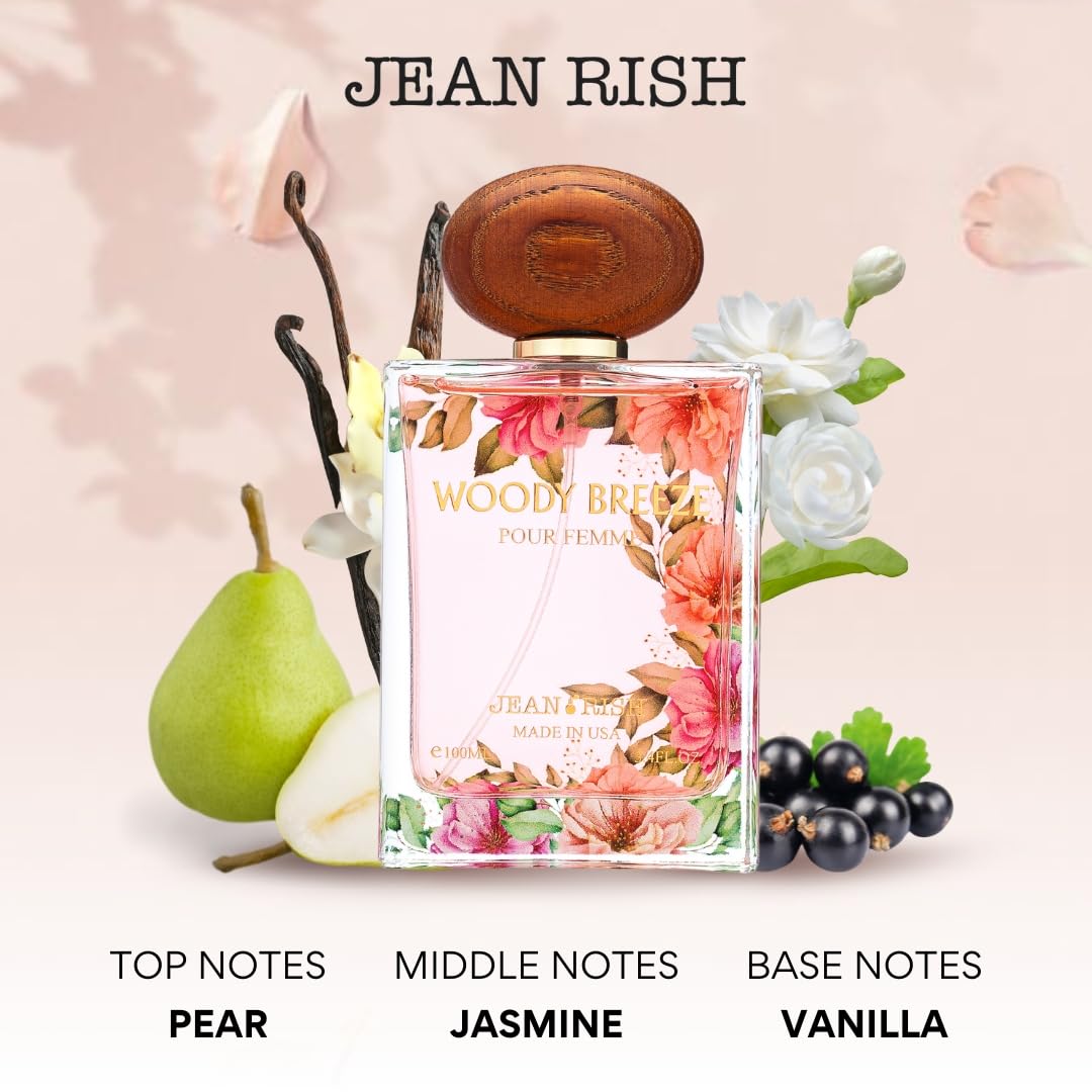 Jean Rish Woody Breeze pour demonstrating easy application for all-day wear