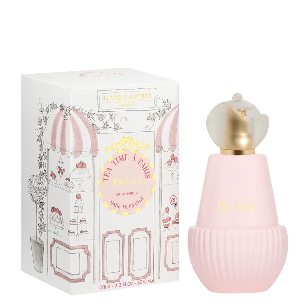 Jeanne Arthes Pavlova bottle front view for an all-day fruity floral scent
