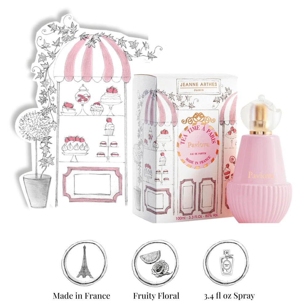 Jeanne Arthes Pavlova top notes image highlights red berries and candied apple