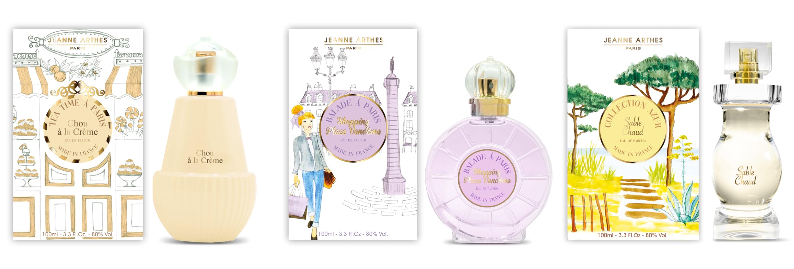 Jeanne Arthes gift-ready 100 ml bottle, ideal for birthdays and travel.