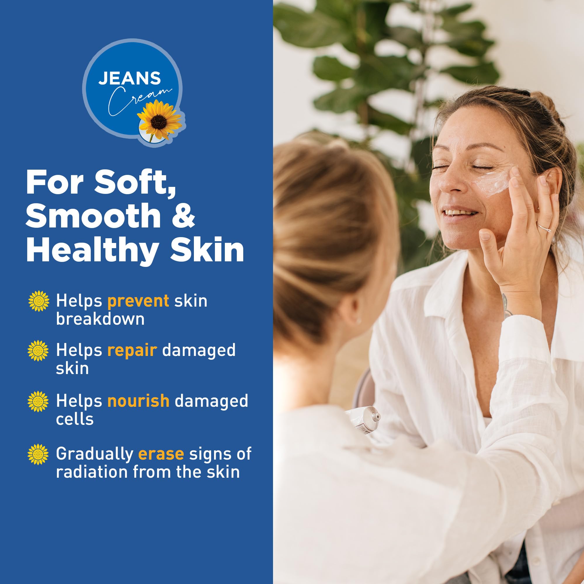 Jeans Cream dry skin moisturizer focusing on hydration and softness.