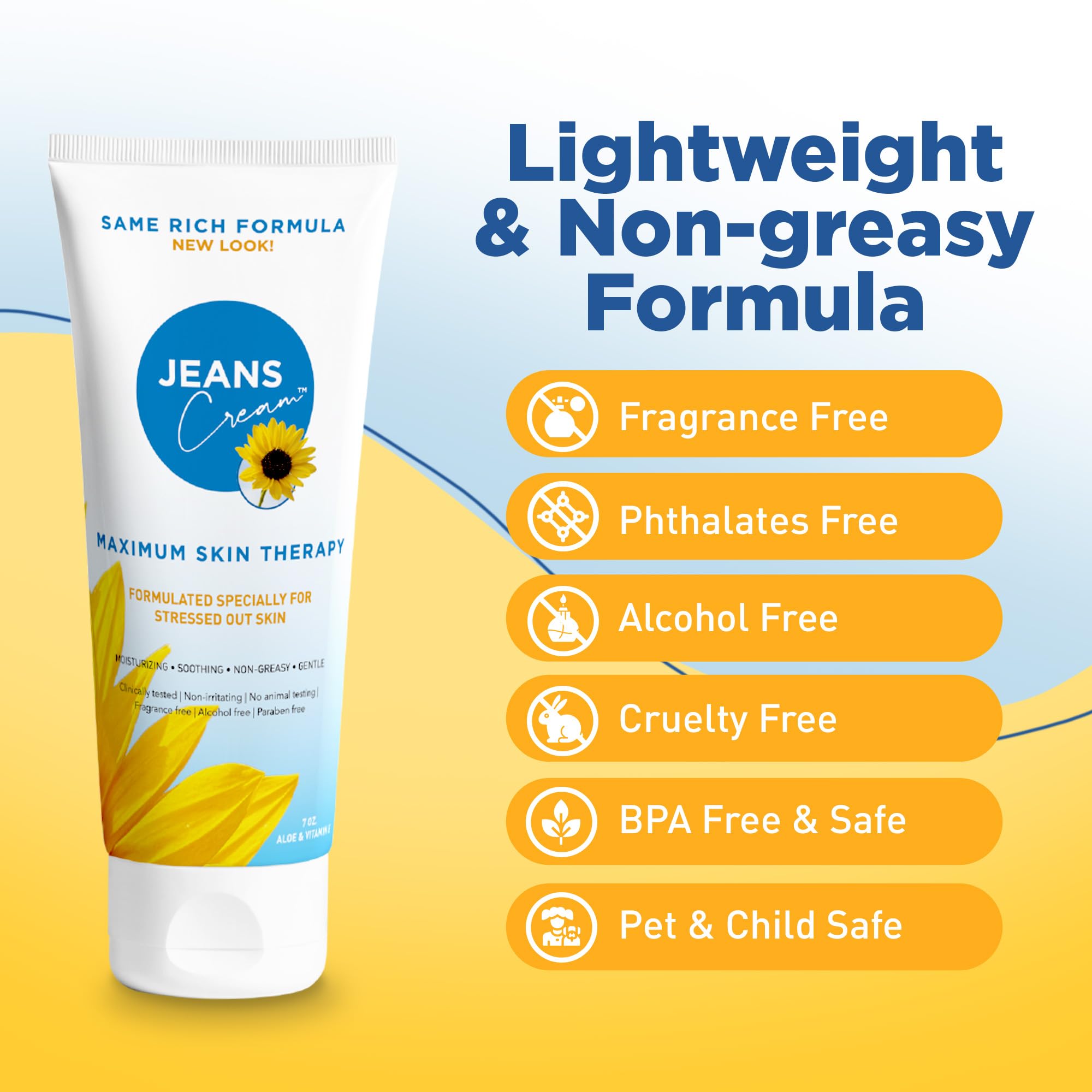 Jeans Cream hands and feet therapy demonstrating gentle moisture delivery.