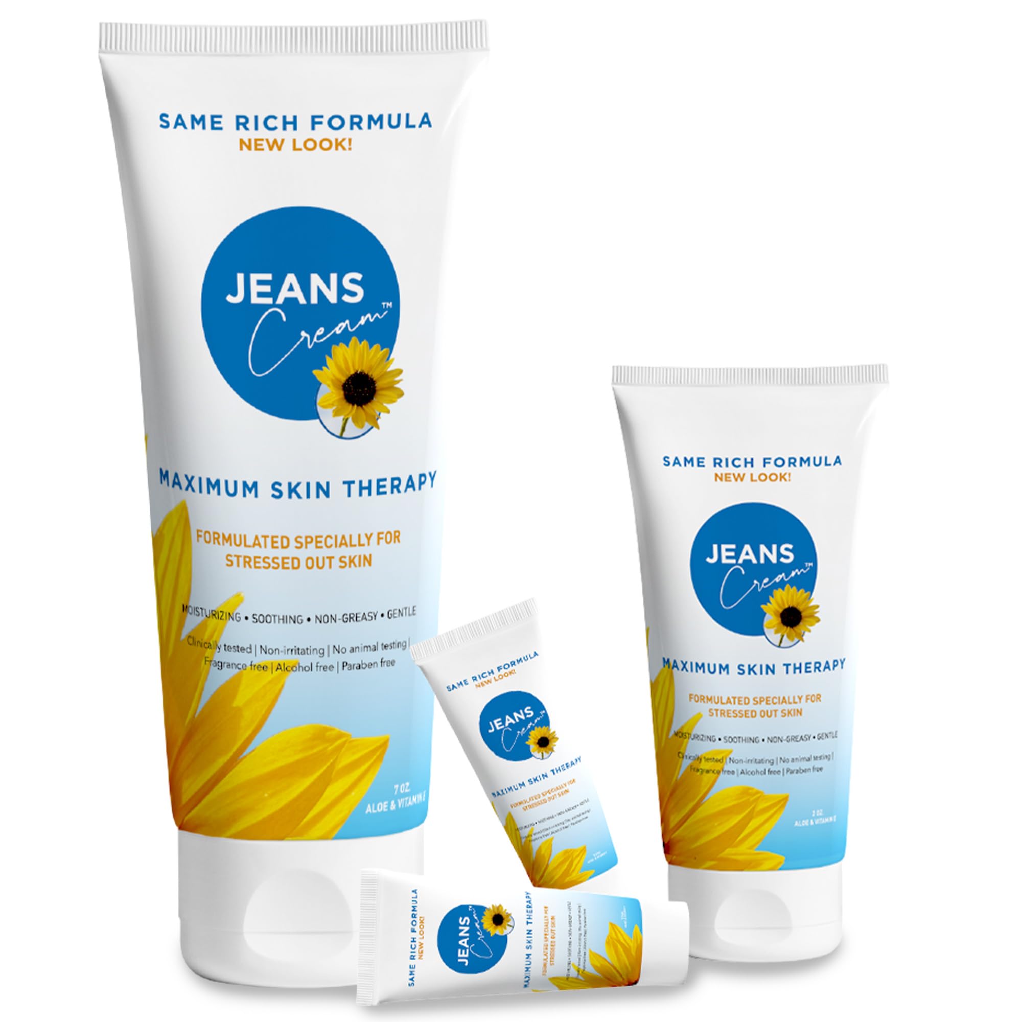 Creamy Jeans Cream texture spreads smoothly for gentle moisturization.