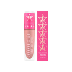 Jeffree Star Velour Liquid Lipstick Christmas Cookie close-up highlights smooth opaque matte finish