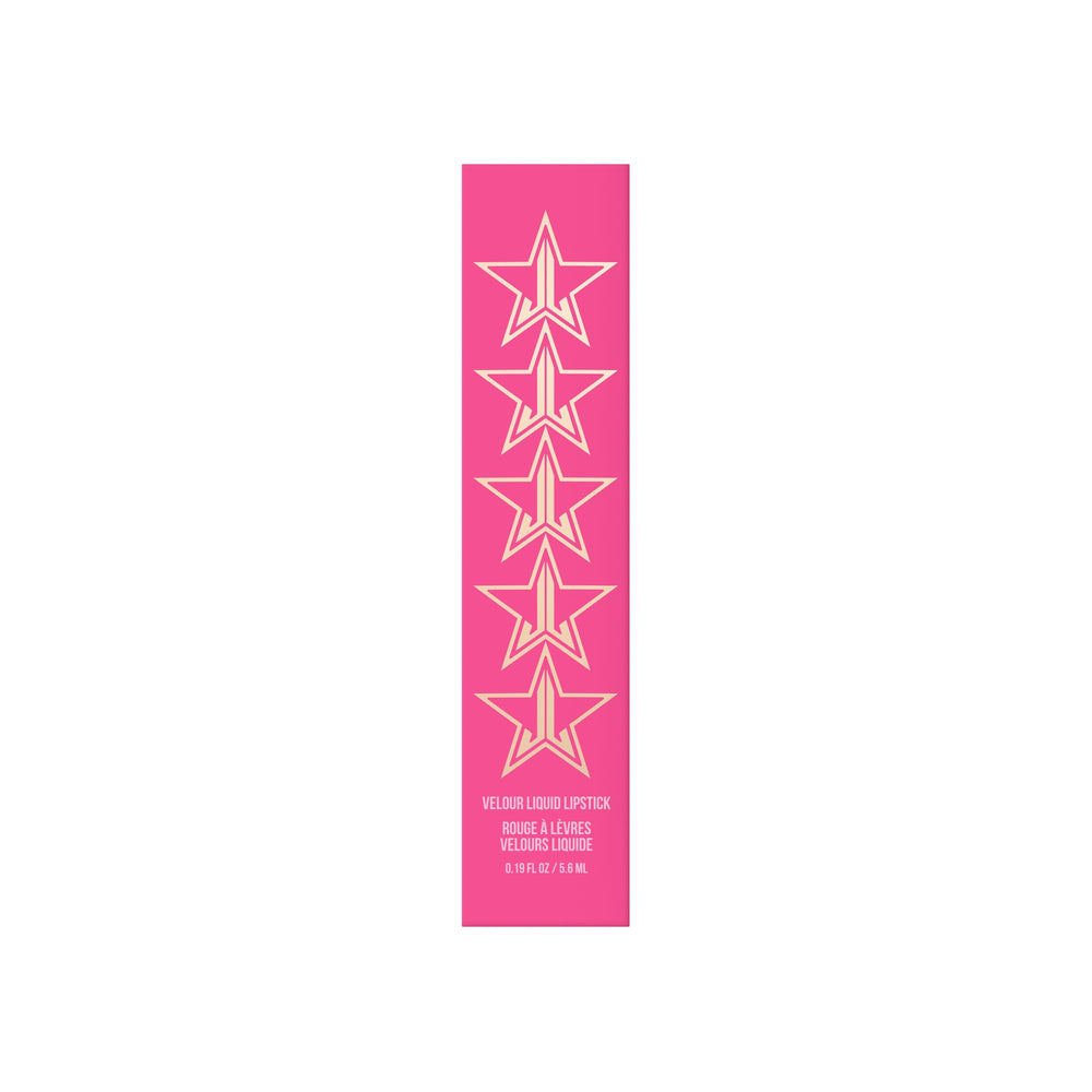 Jeffree Star Velour Liquid Lipstick Christmas Cookie packaging emphasizes sleek design