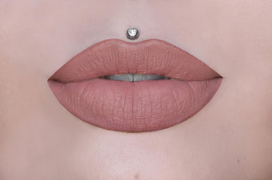 Jeffree Star Velour Liquid Lipstick Christmas Cookie swatches show long-lasting matte nude tones