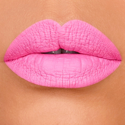 Jeffree Star Velour Liquid Lipstick in Lollipop Killer — close-up of creamy matte finish for all-day wear.