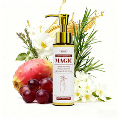 Jeirrzi Magic Body Oil bottle and pour for easy daily hydration