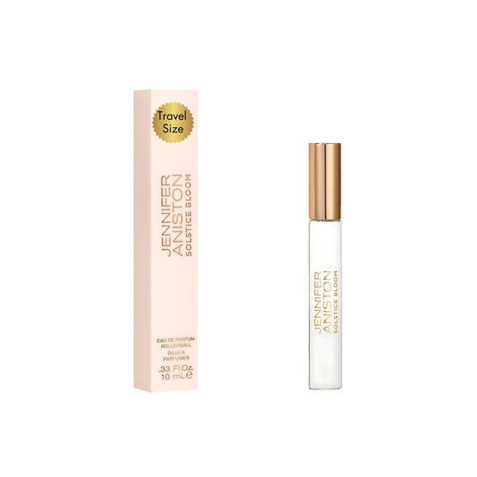 Jennifer Aniston Solstice Bloom bottle showing airy floral notes for everyday elegance
