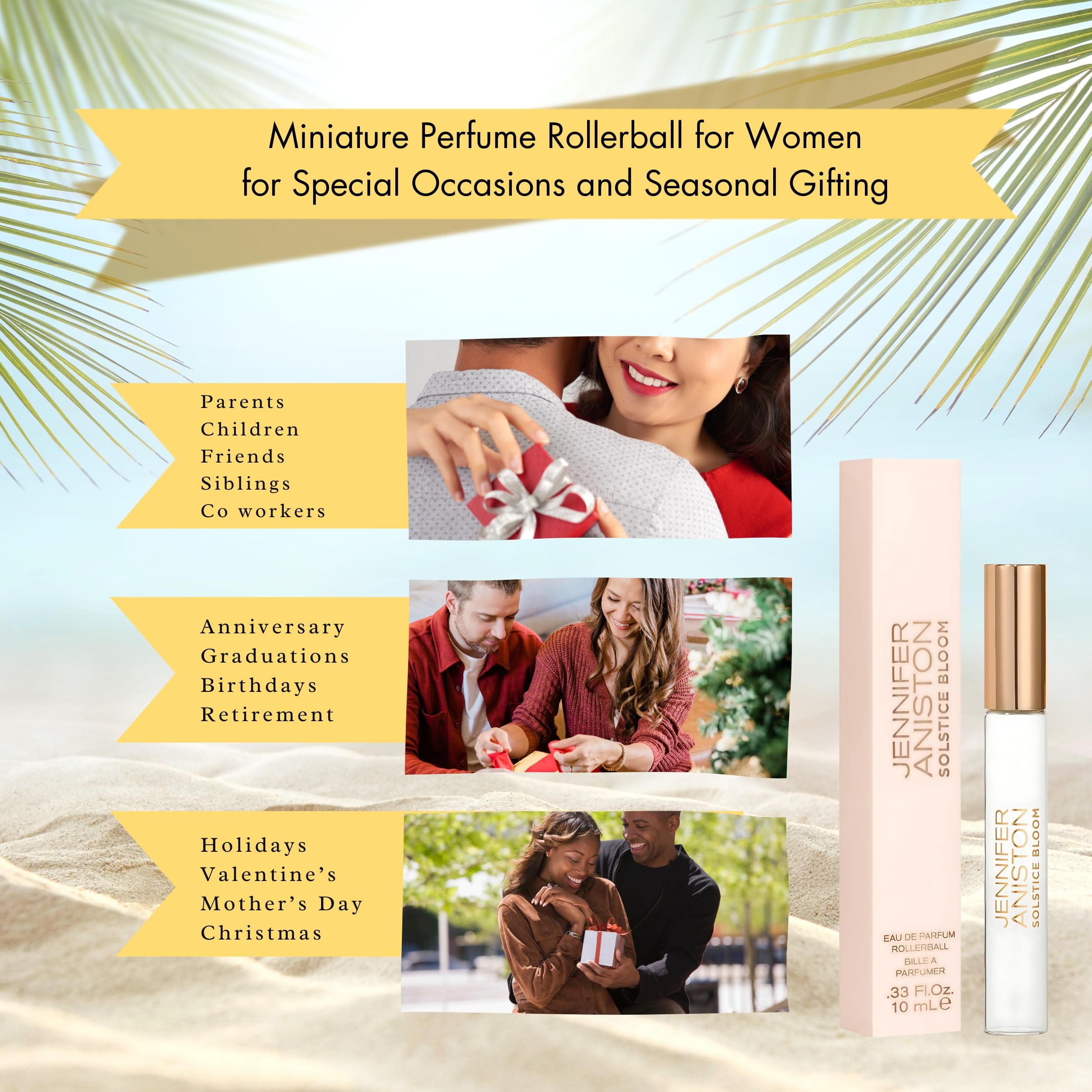 Lifestyle shot of Solstice Bloom evokes sun-kissed elegance