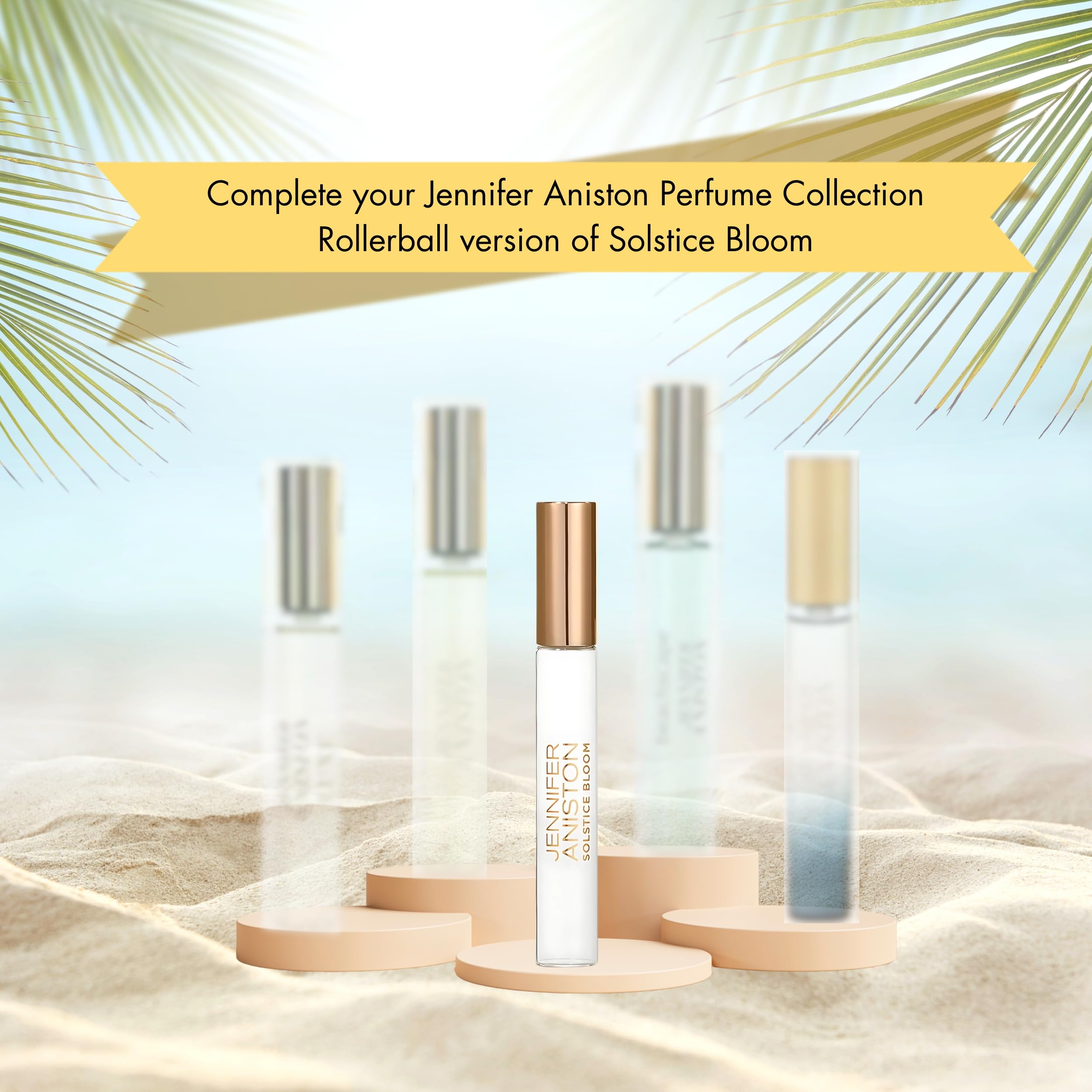 Jennifer Aniston Solstice Bloom sampler card to preview the scent