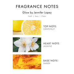 Jennifer Lopez Glow spray action, smooth mist release.