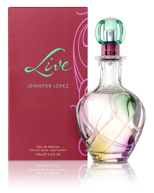 Jennifer Lopez Live bottle spray close-up showing precise application.