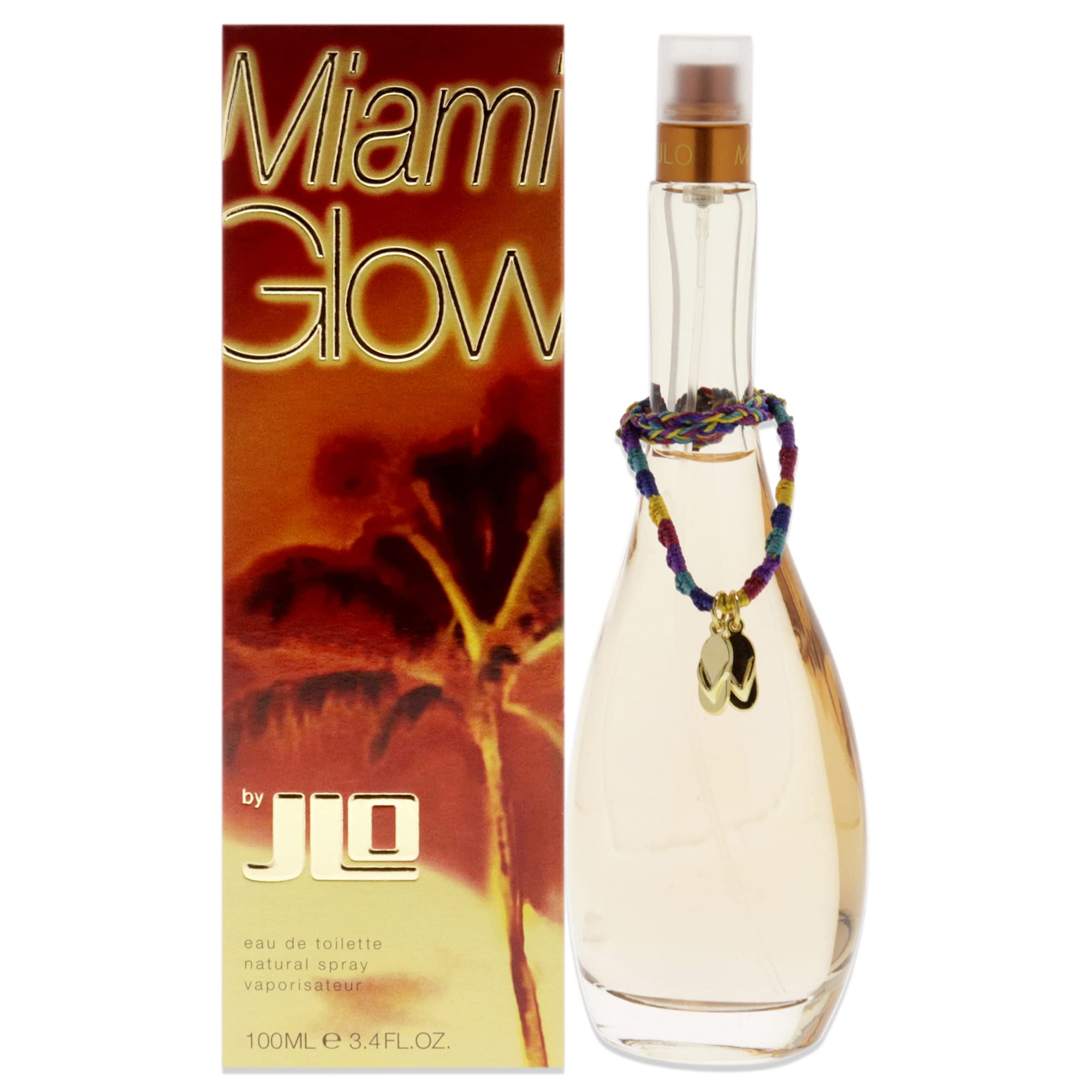 Jennifer Lopez Miami Glow bottle pour for day wear and radiant presence