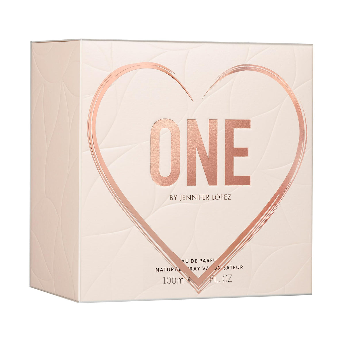 Jennifer Lopez One blush glass bottle highlights the floral woody scent.