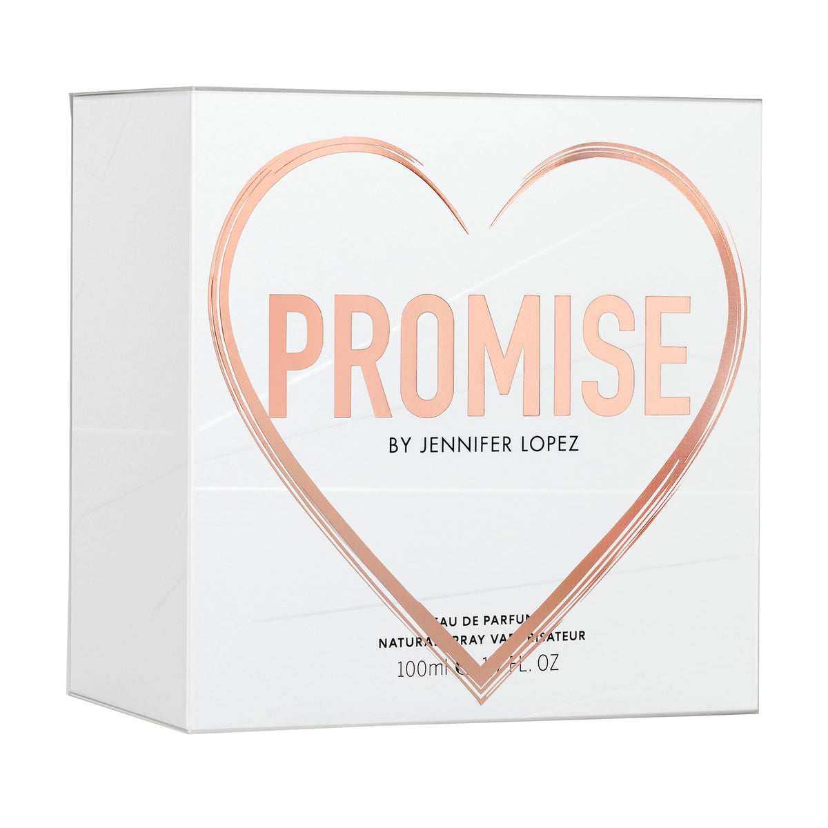 Jennifer Lopez Promise bottle with rose-gold accents for elegant daily wear.