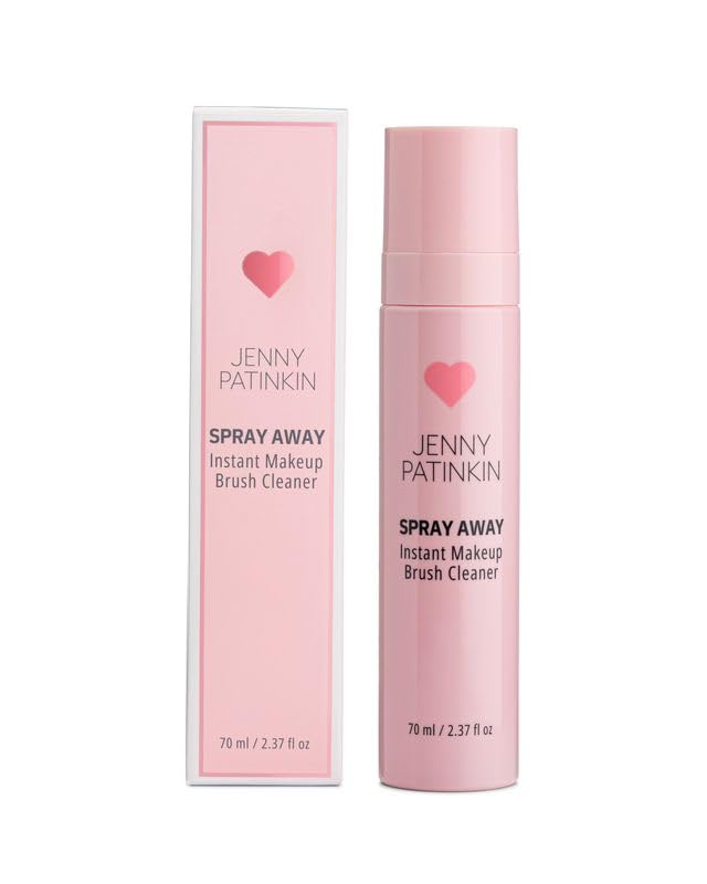 JENNY PATINKIN brush cleaner spray bottle for instant, mess-free brush cleansing.