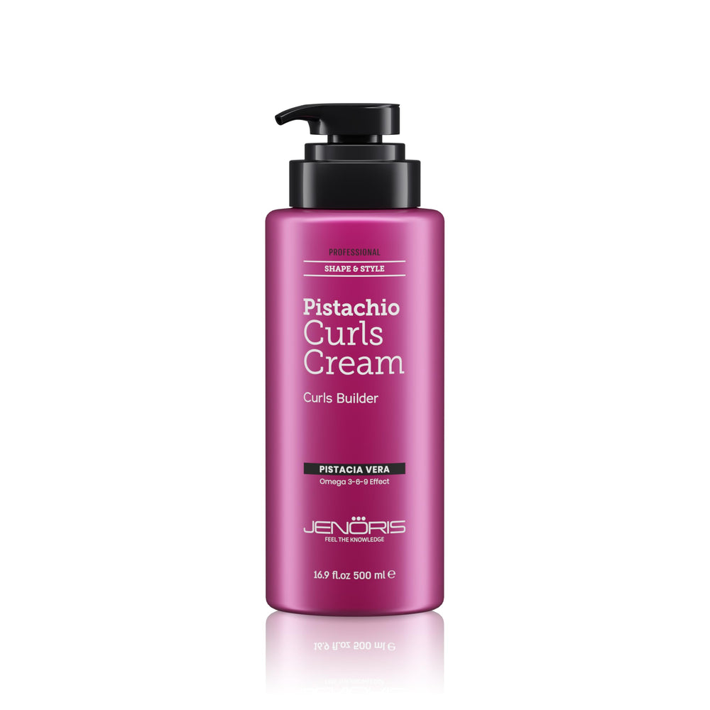 Jenoris Professional Curls Cream bottle for easy curl definition and frizz control.