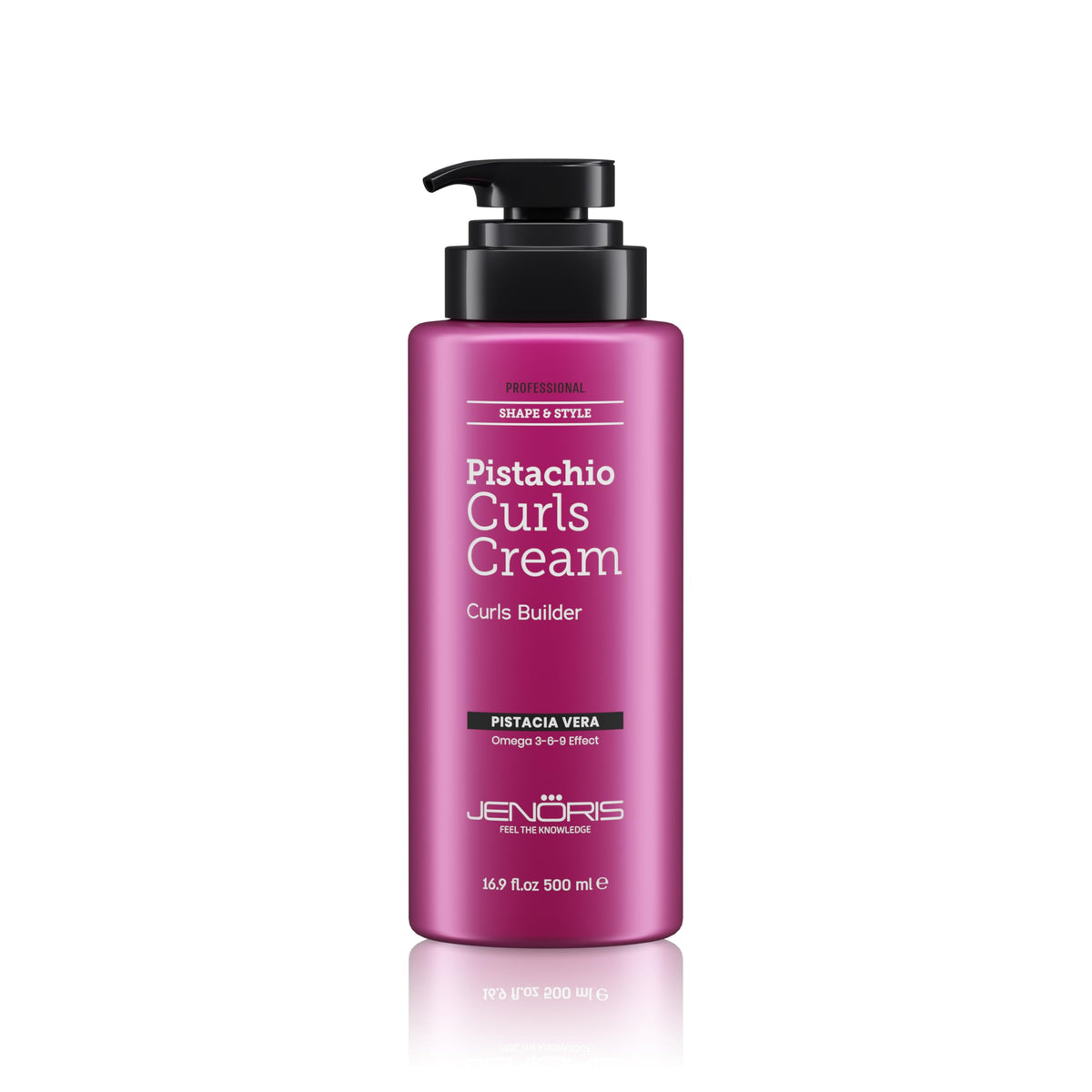 Jenoris Professional Curls Cream bottle for easy curl definition and frizz control.