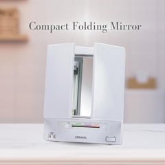 JERDON three-mirror setup offers 11 adjustable angles for personalized viewing.