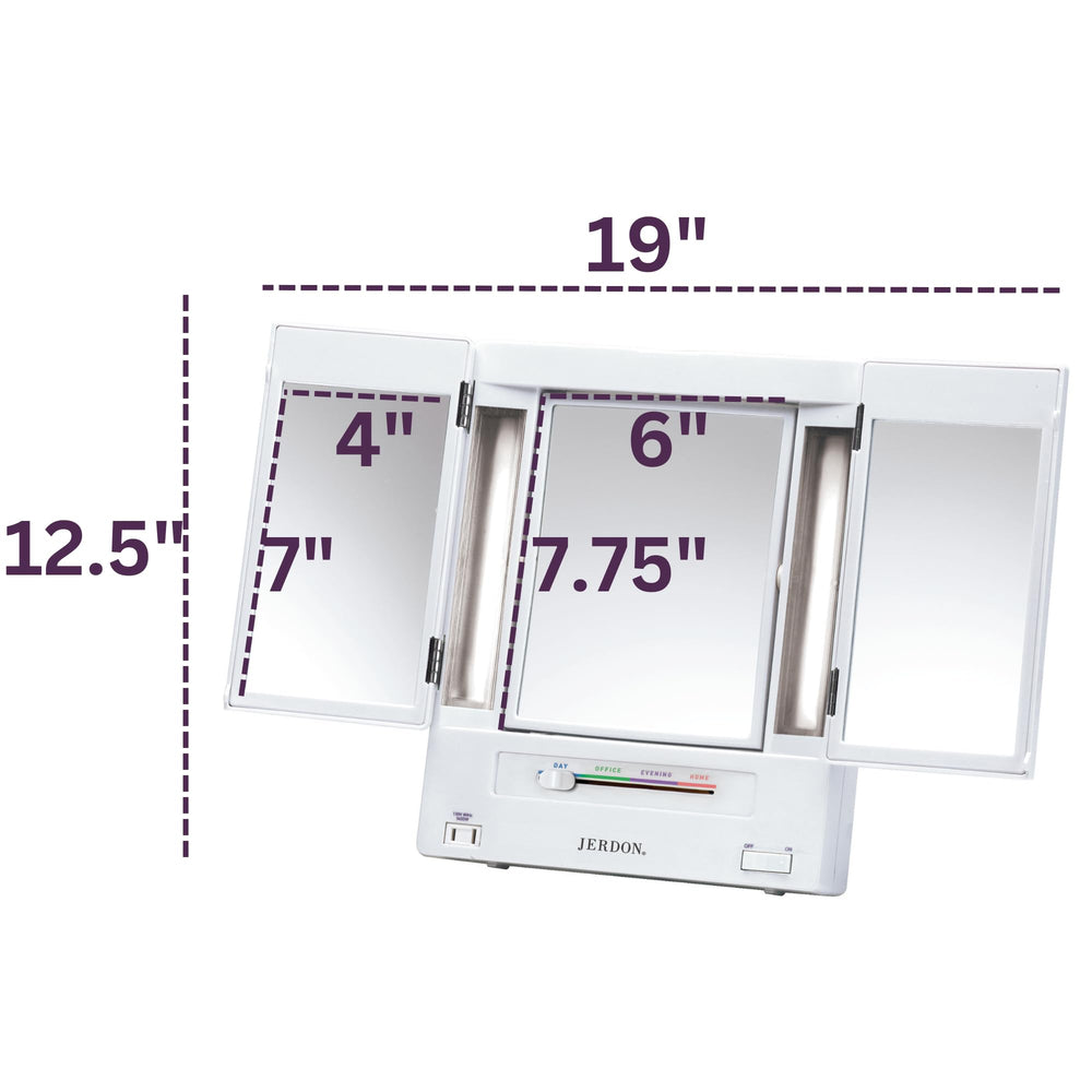 JERDON mirror provides four lighting options for different environments.