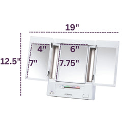 JERDON mirror provides four lighting options for different environments.