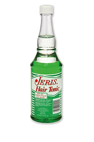 Jeris Hair Tonic with Oil Professional bottle side view with two-pack.