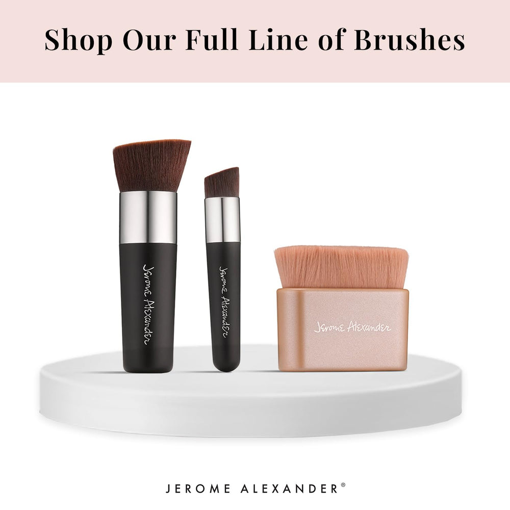 Jerome Alexander angled Kabuki Brush compact storage ideal for travel